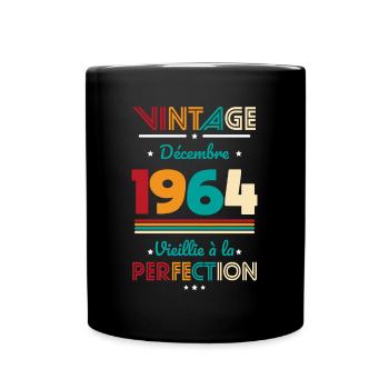 60th Birthday - Vintage - December 1964 - Full Colour Mug - black - Front
