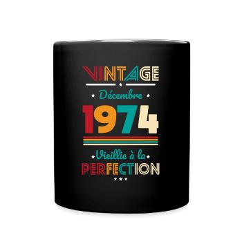 50 Years Anniversary - Vintage - December 1974 - Full Colour Mug - black - Front