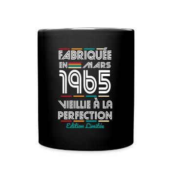 60th Anniversary - Made in March 1965 - Full Colour Mug - black - Front