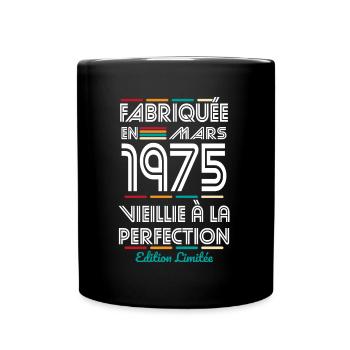 50th Anniversary - Made in March 1975 - Full Colour Mug - black - Front