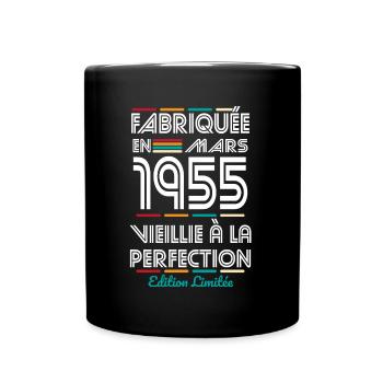 70th Anniversary - Made in March 1955 - Full Colour Mug - black - Front