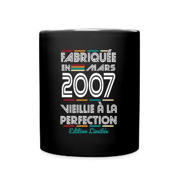 18 Year Anniversary - Made in March 2007 - Full Colour Mug - black - Front
