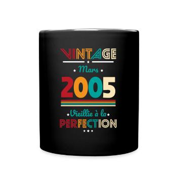 20 Year Anniversary - Vintage - March 2005 - Full Colour Mug - black - Front