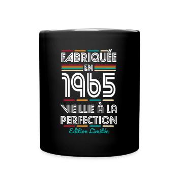 60-jähriges Jubiläum - Hergestellt im Jahr 1965 - Tasse einfarbig - Schwarz - Vorne