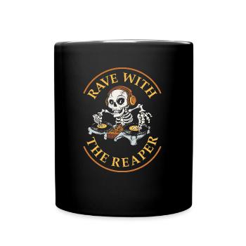 Rave avec la faucheuse - Mug uni - noir - Devant