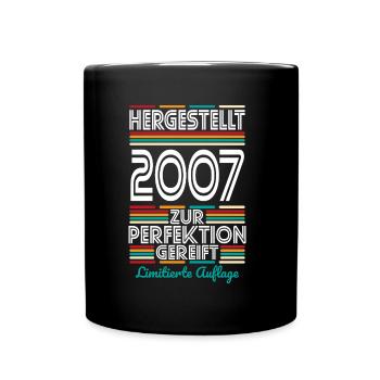 18e anniversaire - Fabriqué en 2007 - Mug uni - noir - Devant