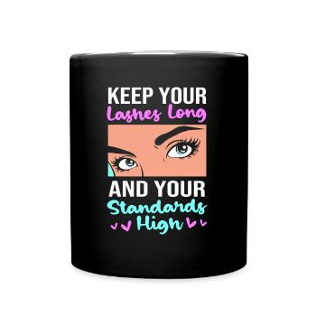 Kosmetikerin Make-up Kosmetik - Tasse einfarbig - Schwarz - Vorne