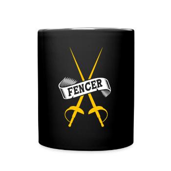 Fechten - Tasse einfarbig - Schwarz - Vorne