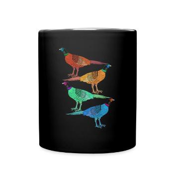 Pheasant Hunting Hunting Hunting Pheasant - Full Colour Mug - black - Front