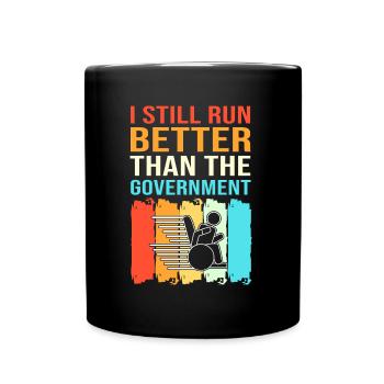Rollstuhl - Tasse einfarbig - Schwarz - Vorne