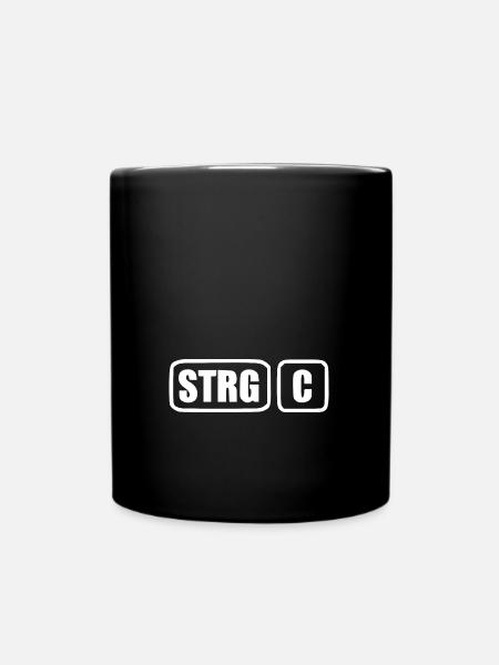 [Ctrl] [C] [blanc] - Mug uni - noir