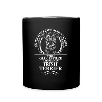 IRISH TERRIER ange gardien WILSIGNS Cadeau de chien - Mug uni - noir - Devant
