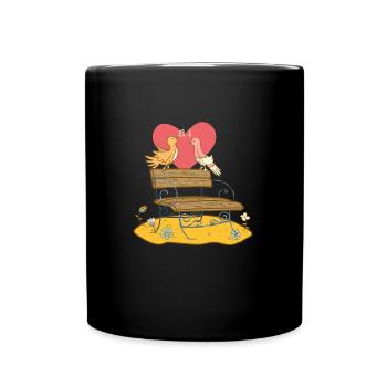 Birds in love - Full Colour Mug - black - Front