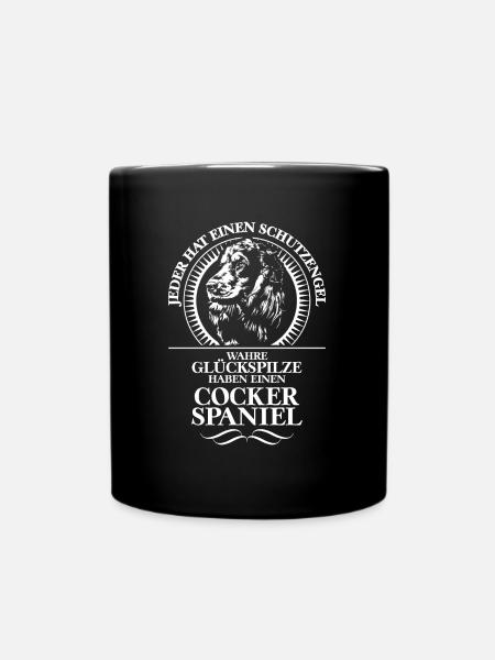 COCKER SPANIEL Schutzengel Hundespruch Wilsigns - Tasse einfarbig - Schwarz