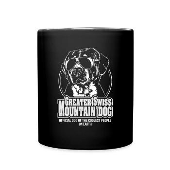 GREATER SWISS MOUNTAIN DOG coolest people Wilsigns - Mug uni - noir - Devant
