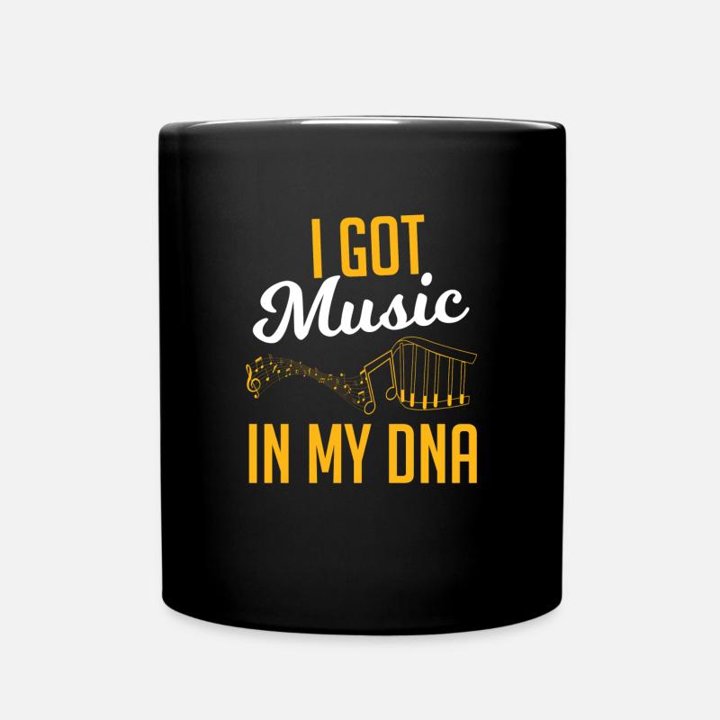Musik in der DNA - Tasse einfarbig - Schwarz
