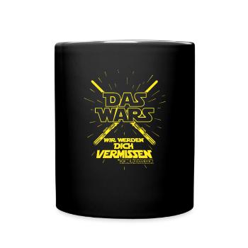 Das wars werden dich vermissen deine Kollegen Job - Tasse einfarbig - Schwarz - Vorne
