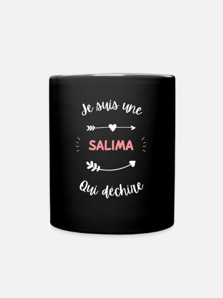 Je suis une salima qui déchire - Mug uni - noir