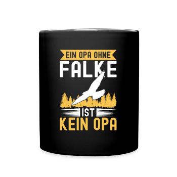 Falknerei Geschenkidee Falkner Beizjagd Greifvogel - Tasse einfarbig - Schwarz - Vorne