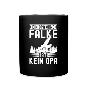 Falknerei Geschenkidee Falkner Beizjagd Greifvogel - Tasse einfarbig - Schwarz - Vorne