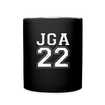JGA Junggesellenabschied 2022 Hochzeit Bräutigam - Tasse einfarbig - Schwarz - Vorne