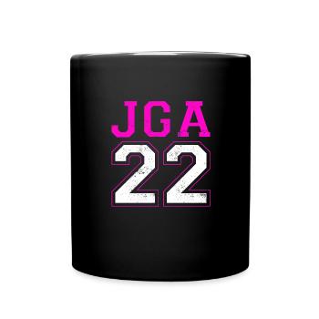 JGA Junggesellenabschied 2022 Hochzeit Bräutigam - Tasse einfarbig - Schwarz - Vorne