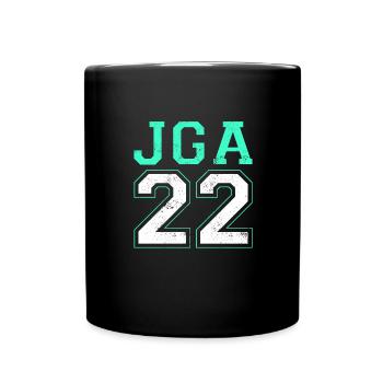 JGA Junggesellenabschied 2022 Hochzeit Bräutigam - Tasse einfarbig - Schwarz - Vorne