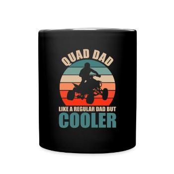 Quadfahrer Geschenkidee Quadfahren Quad ATV - Tasse einfarbig - Schwarz - Vorne