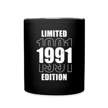Geburtstag Vintage 1991 Limited Edition - 1991 - Tasse einfarbig - Schwarz - Vorne