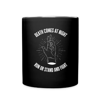 métal gothique main nuit de la mort disant cadeau - Mug uni - noir - Devant