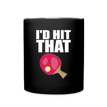 Tischtennisspieler Geschenk Ping Pong Tischtennis - Tasse einfarbig - Schwarz - Vorne