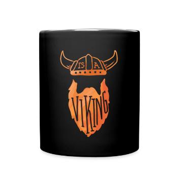 Wikinger Nordische Götter Valhalla Krieger Baby - Tasse einfarbig - Schwarz - Vorne