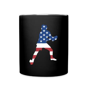 Sport Us Flag Ultimate Frisbee - Mug uni - noir - Devant