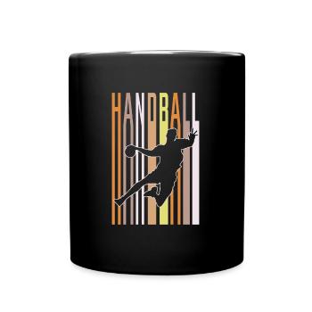 handball retro - Tasse einfarbig - Schwarz - Vorne