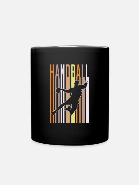 handball retro - Tasse einfarbig - Schwarz
