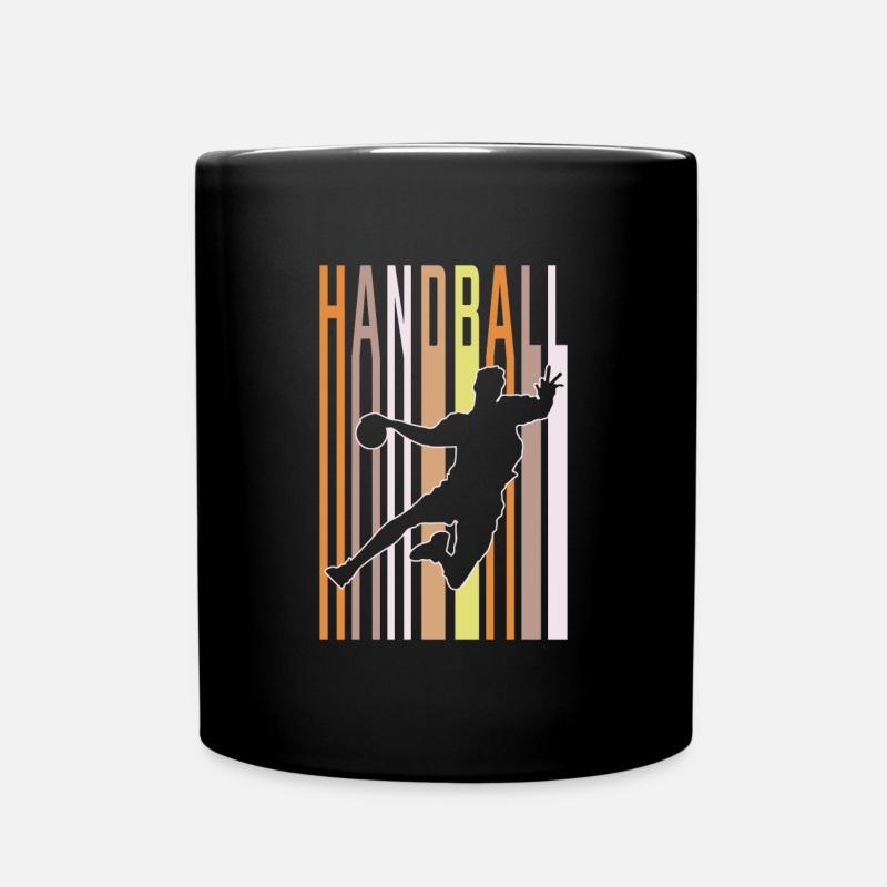 handball retro - Tasse einfarbig - Schwarz
