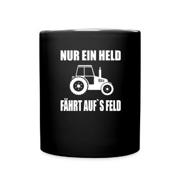 Traktor - Tasse einfarbig - Schwarz - Vorne
