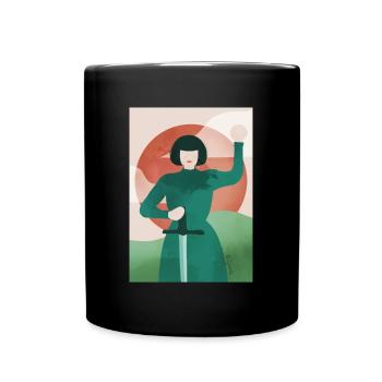 Jeanne der Kunst - Tasse einfarbig - Schwarz - Vorne