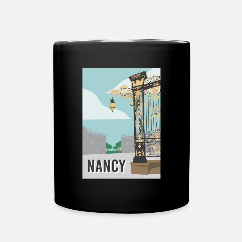 Nancy Stadt - Tasse einfarbig - Schwarz