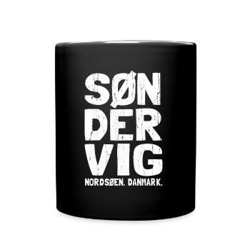 Söndervig, Westjütland, Dänemark, Hvide Sande - Tasse einfarbig - Schwarz - Vorne