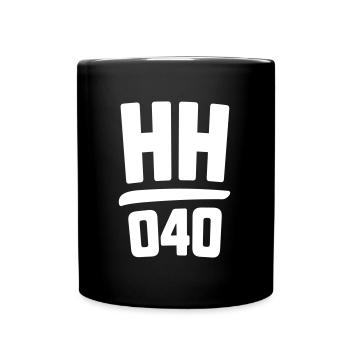 Hamburg – 040 - Tasse einfarbig - Schwarz - Vorne