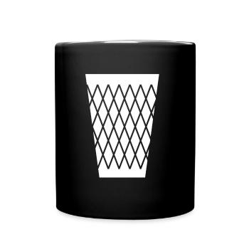 Ribbed - Cider Glass - Full Colour Mug - black - Front