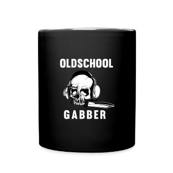 Oldschool Gabber Party T-Shirt Geschenk - Tasse einfarbig - Schwarz - Vorne