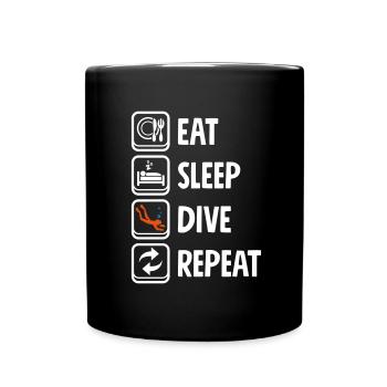 Mangez Sommeil Répéter Plongée - Plongée Drôle - Mug uni - noir - Devant