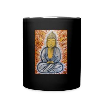 Buddha - Tasse einfarbig - Schwarz - Vorne