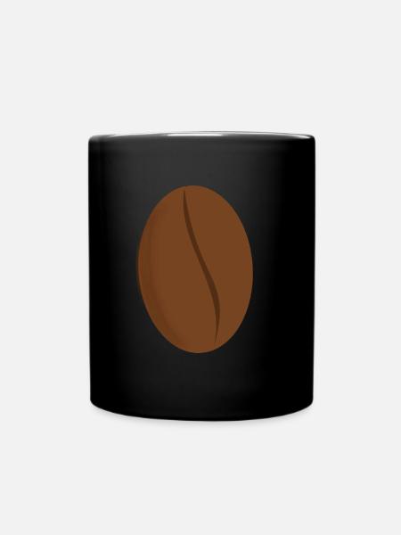 Coffee bean brown - Full Colour Mug - black