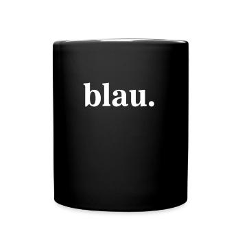 Word blue, color - Full Colour Mug - black - Front