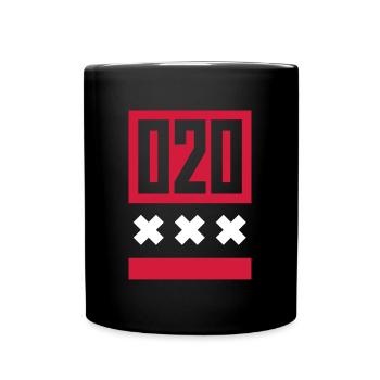 020 AMSTERDAM FLAG - Full Colour Mug - black - Front
