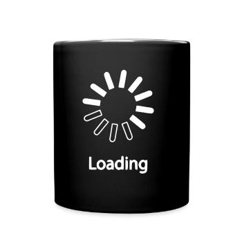 Loading weiss - Tasse einfarbig - Schwarz - Vorne