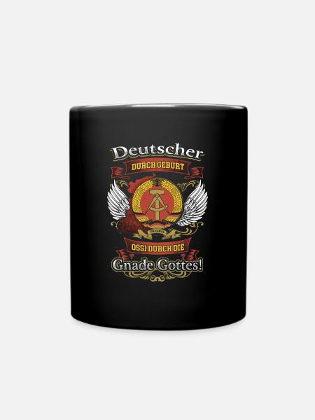 Ossi Durch Die Gnade Gottes - Stolzer Ossi DDR - Tasse einfarbig - Schwarz